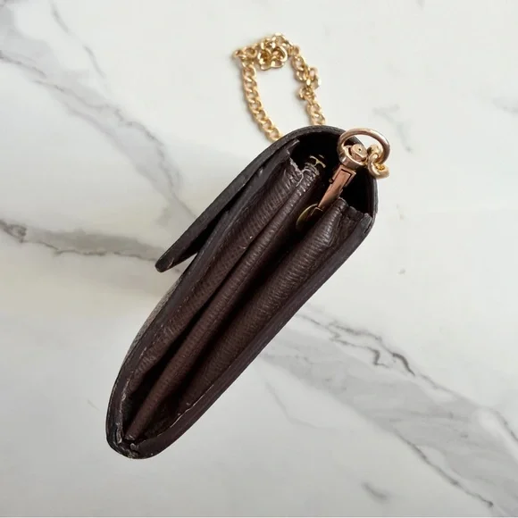 Excellent Louis Vuitton Damier Ebene Sarah wallet with strap - Picture 11 of 15